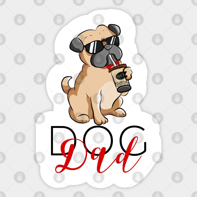 Cool dog dad Sticker by afmr.2007@gmail.com